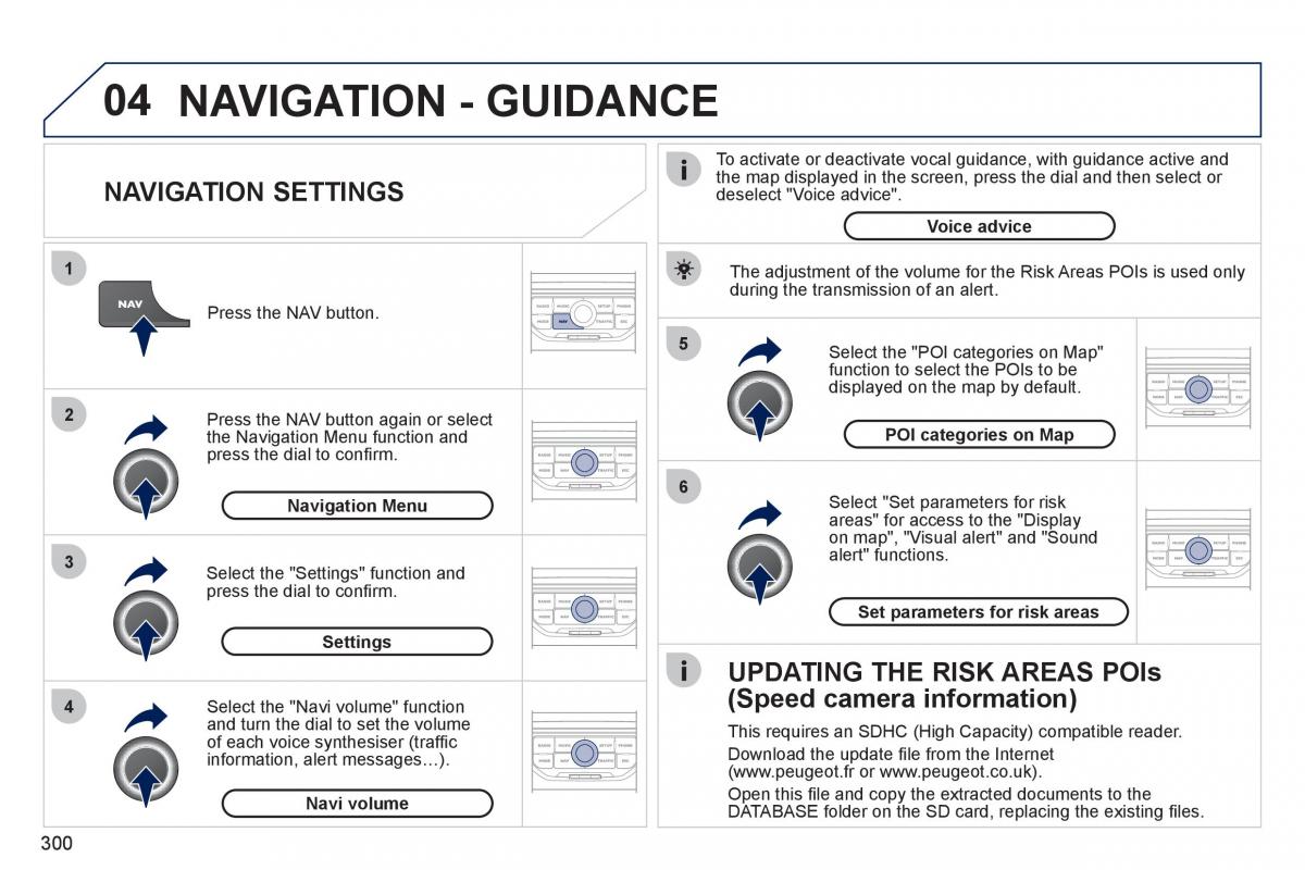 Peugeot 308 SW I 1 owners manual / page 302