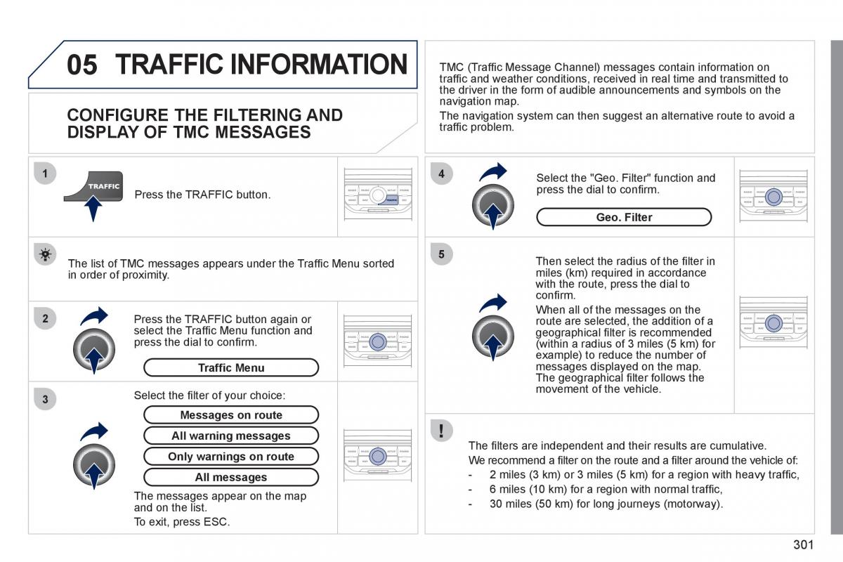 Peugeot 308 SW I 1 owners manual / page 303