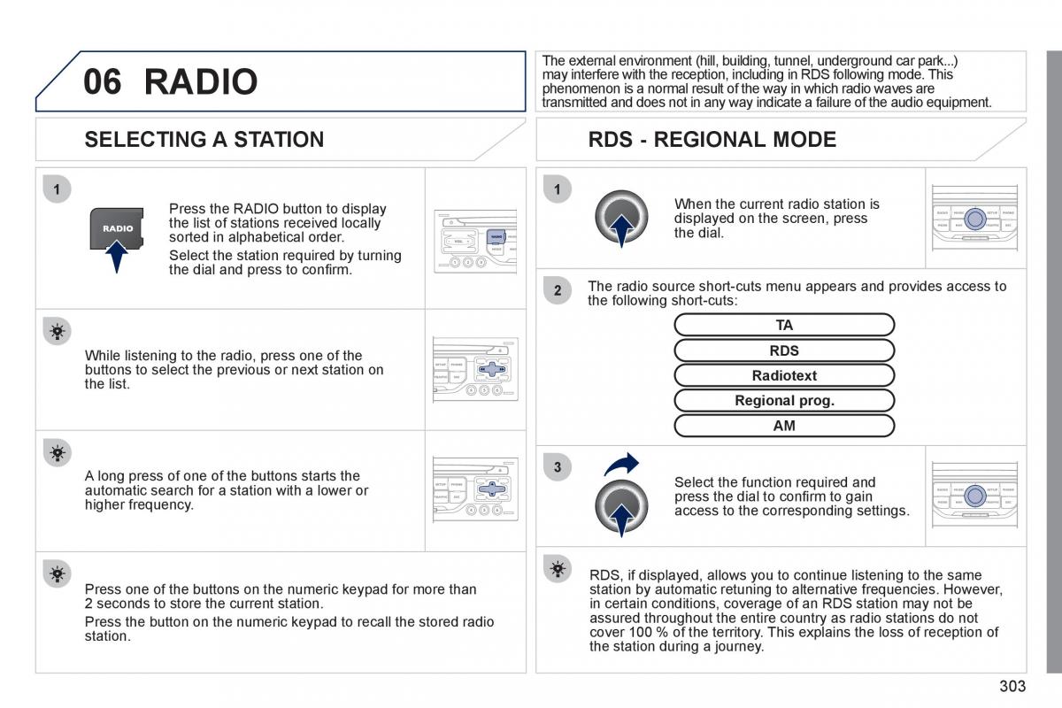 Peugeot 308 SW I 1 owners manual / page 305