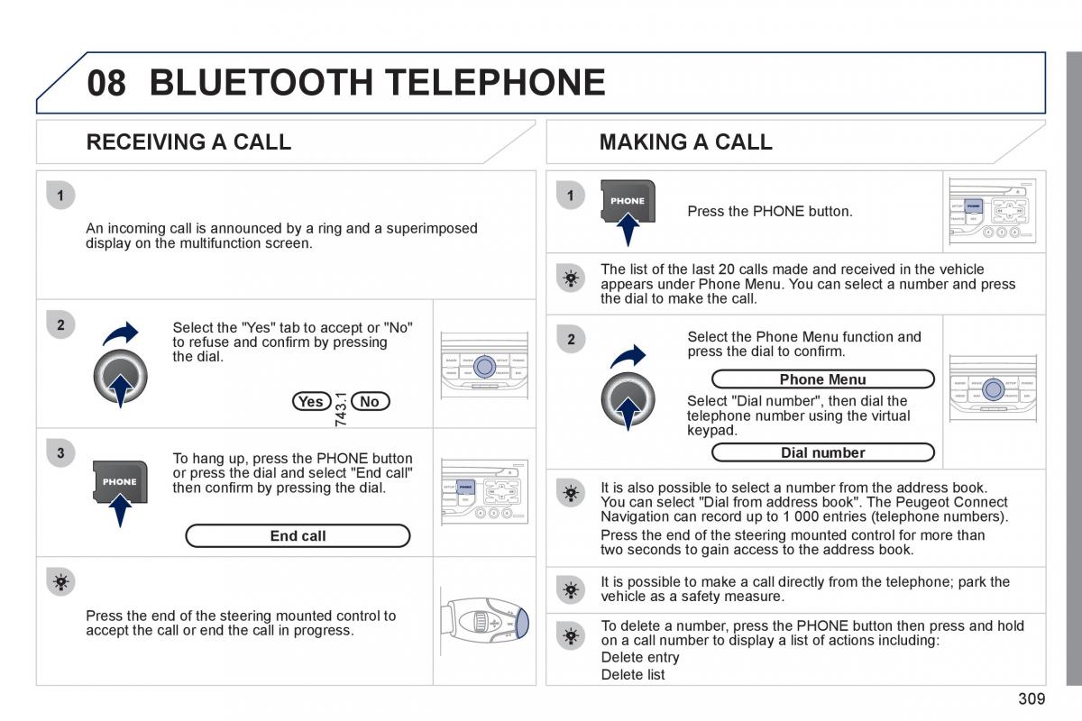 Peugeot 308 SW I 1 owners manual / page 311