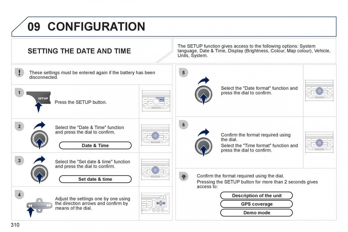 Peugeot 308 SW I 1 owners manual / page 312