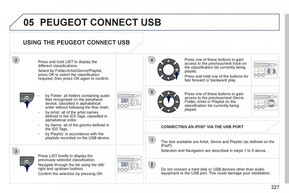 Peugeot 308 SW I 1 owners manual / page 329