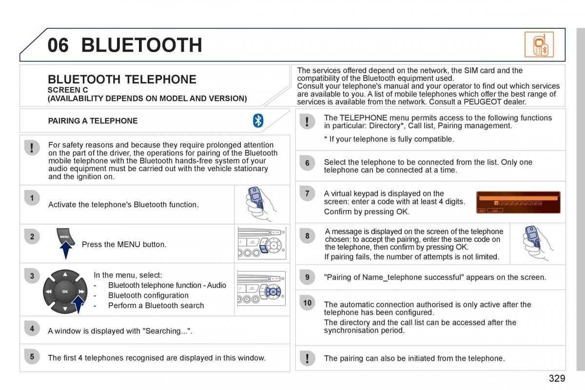 Peugeot 308 SW I 1 owners manual / page 331