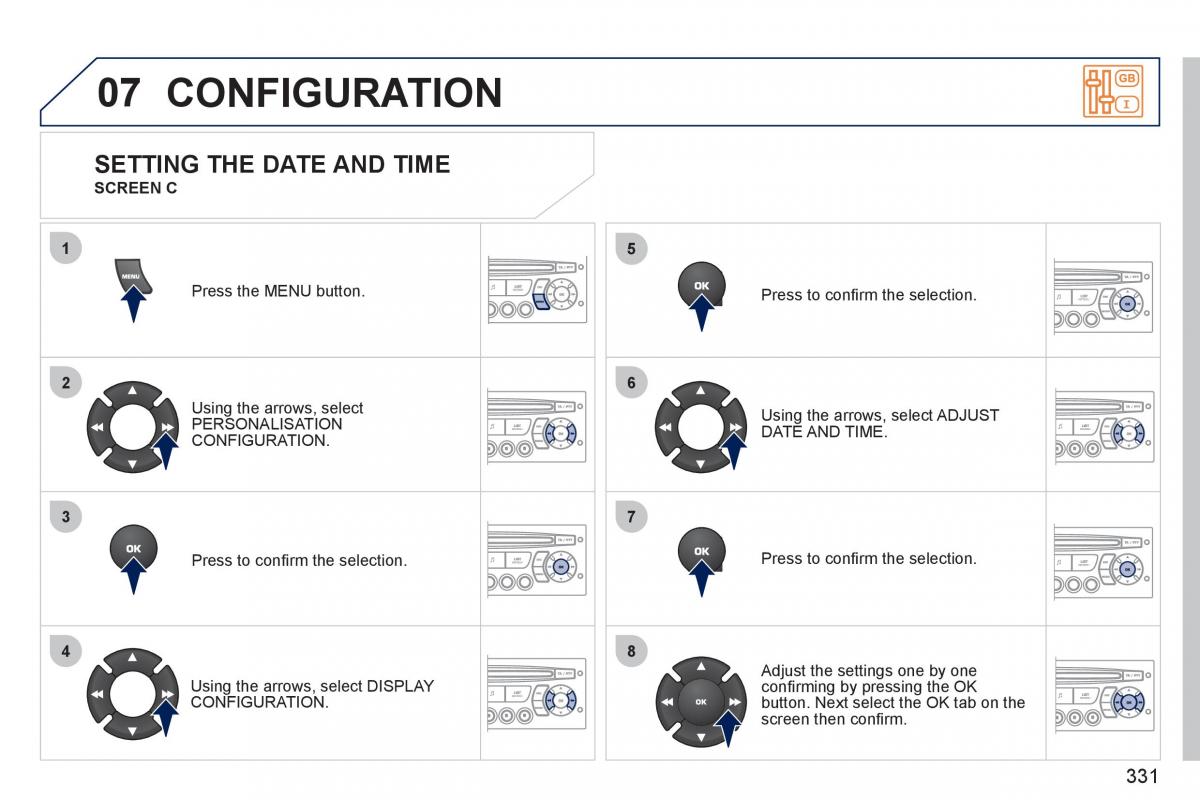 Peugeot 308 SW I 1 owners manual / page 333