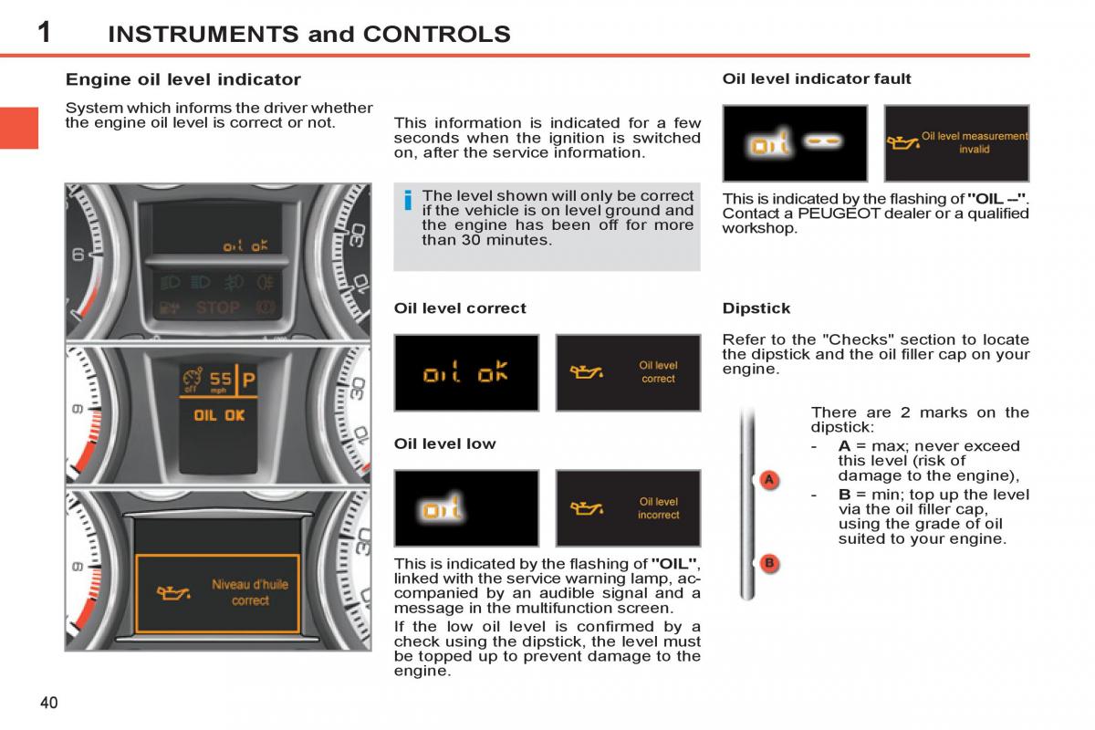 Peugeot 308 SW I 1 owners manual / page 42