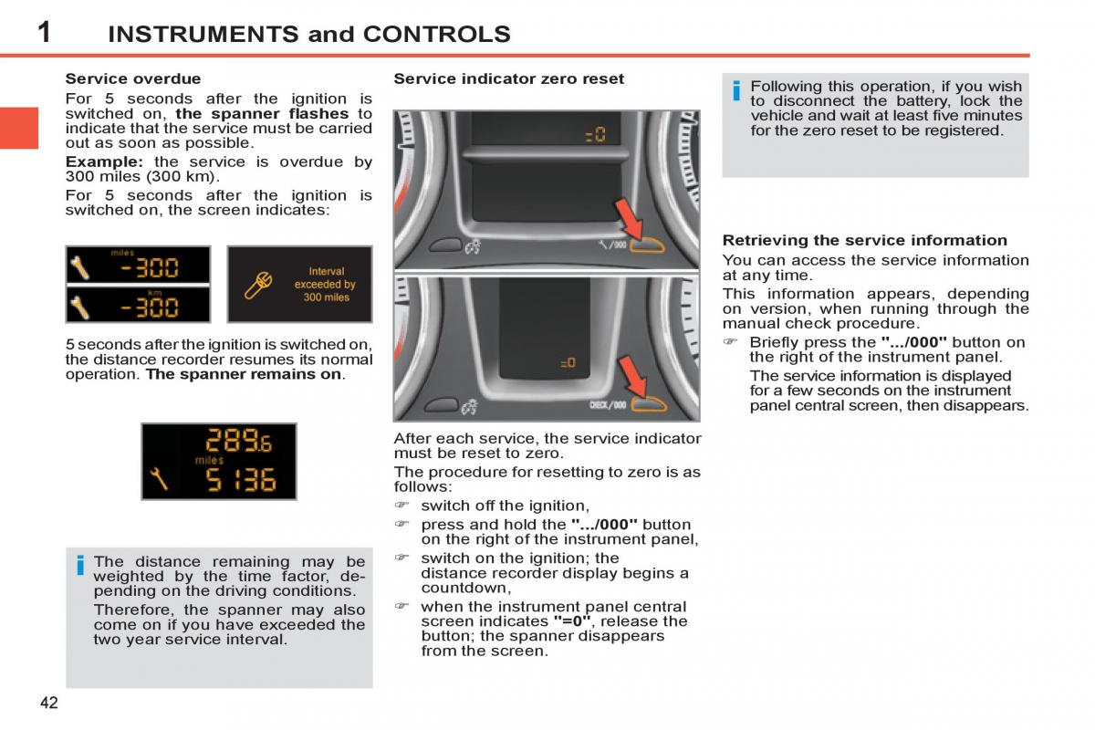 Peugeot 308 SW I 1 owners manual / page 44