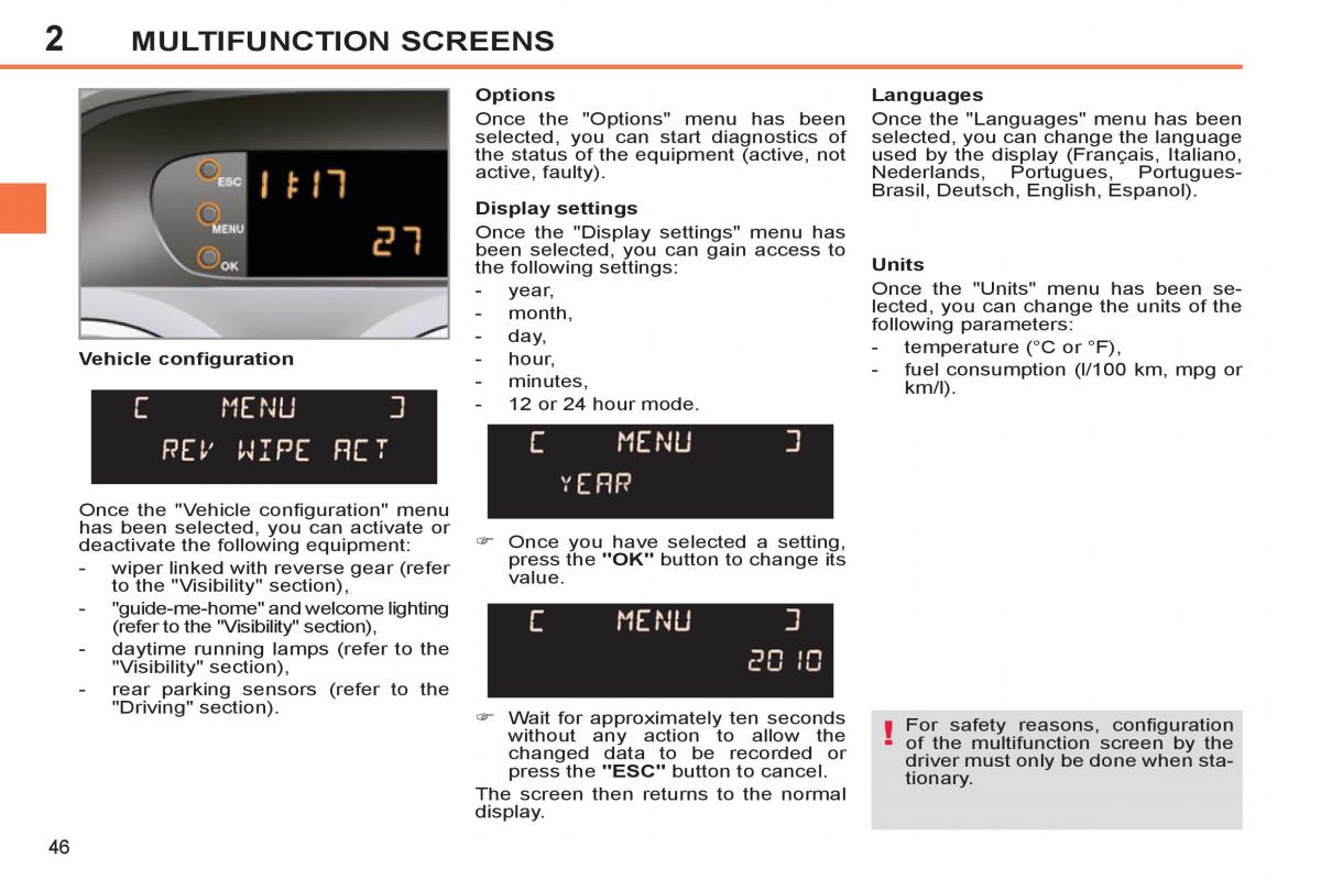 Peugeot 308 SW I 1 owners manual / page 48