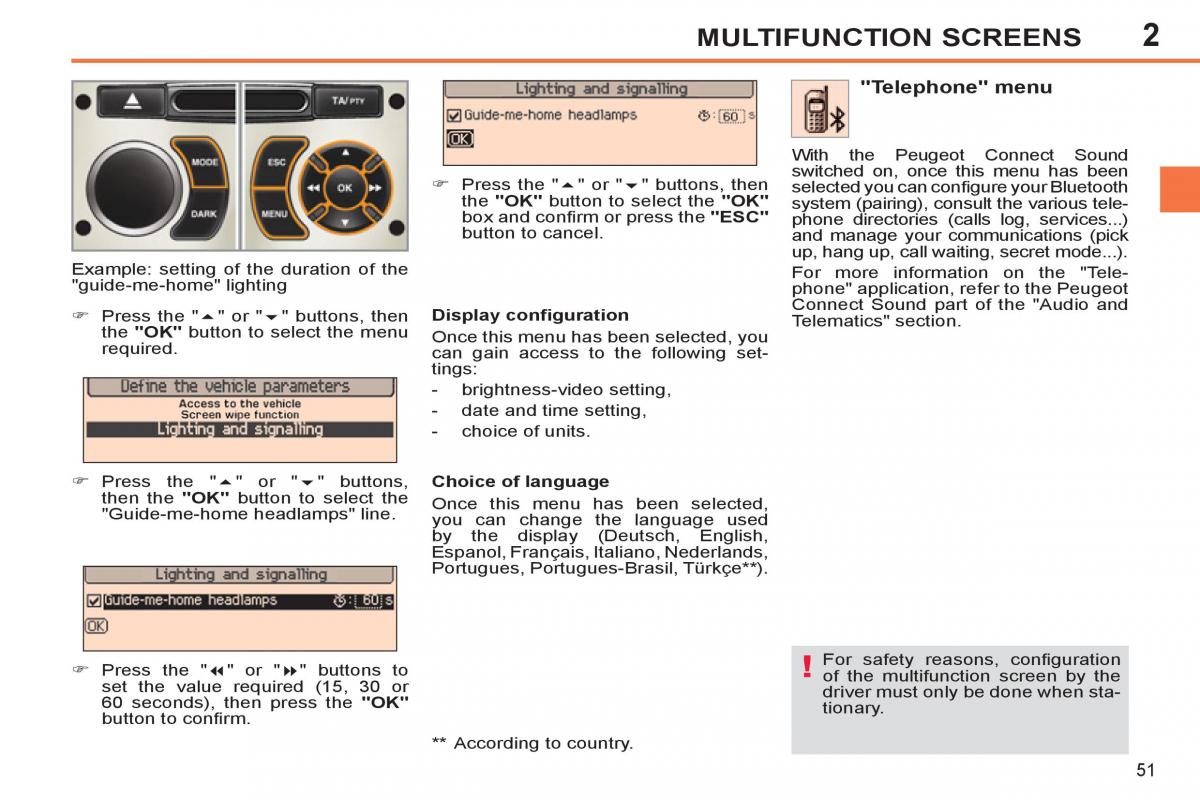 Peugeot 308 SW I 1 owners manual / page 53