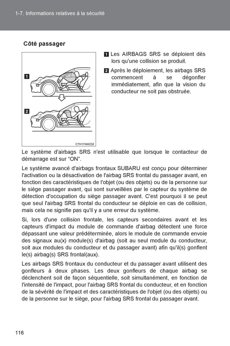 Subaru BRZ manuel du proprietaire / page 117