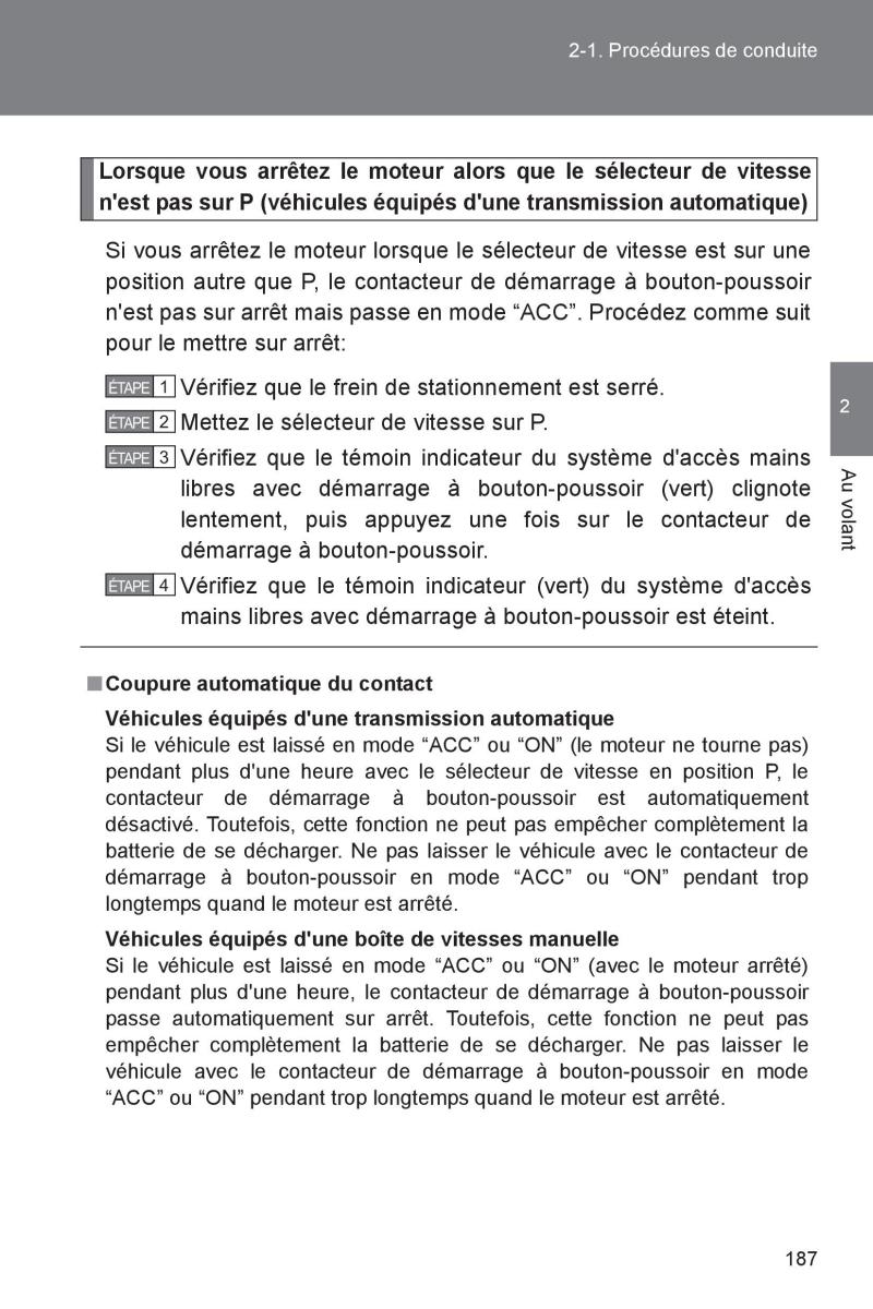 Subaru BRZ manuel du proprietaire / page 187