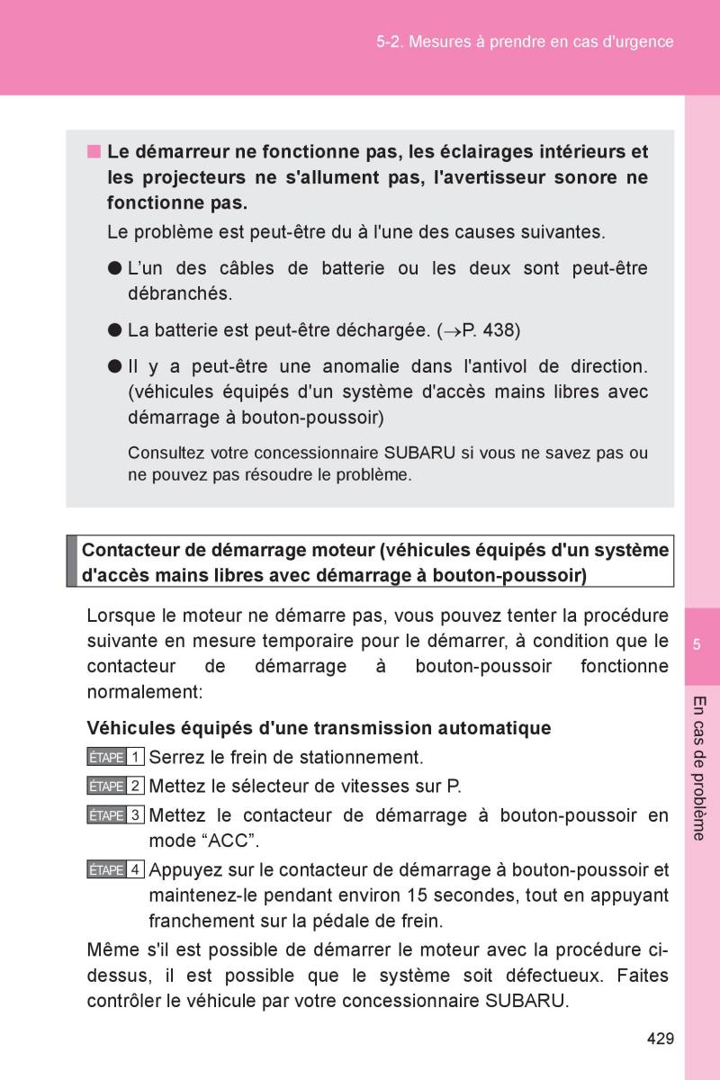 Subaru BRZ manuel du proprietaire / page 426