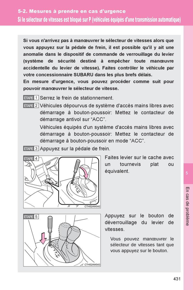 Subaru BRZ manuel du proprietaire / page 428