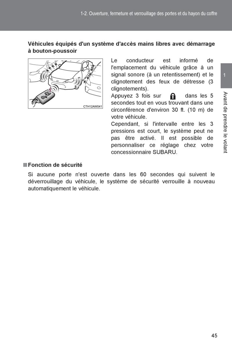 Subaru BRZ manuel du proprietaire / page 46