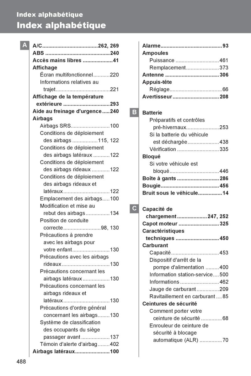 Subaru BRZ manuel du proprietaire / page 483