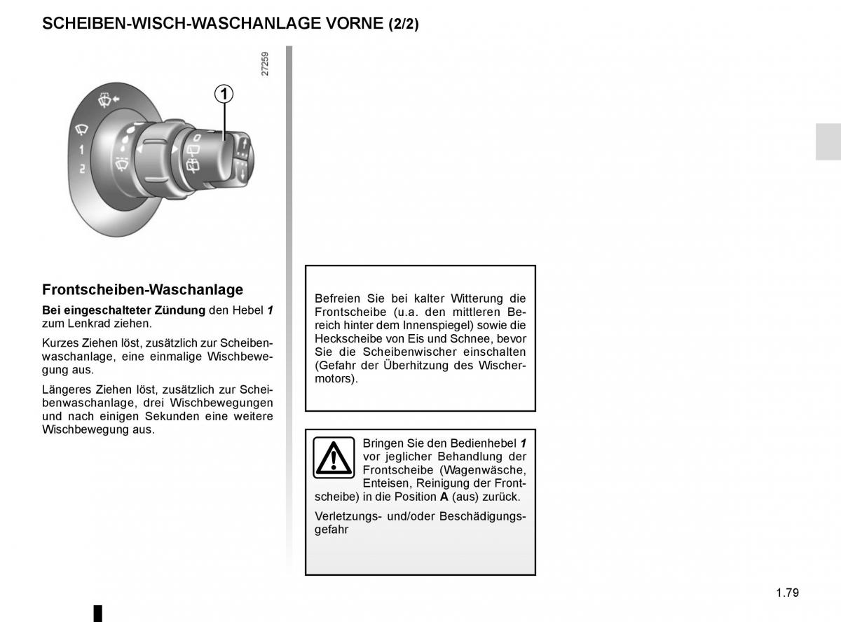 Renault Kangoo II 2 Handbuch / page 85