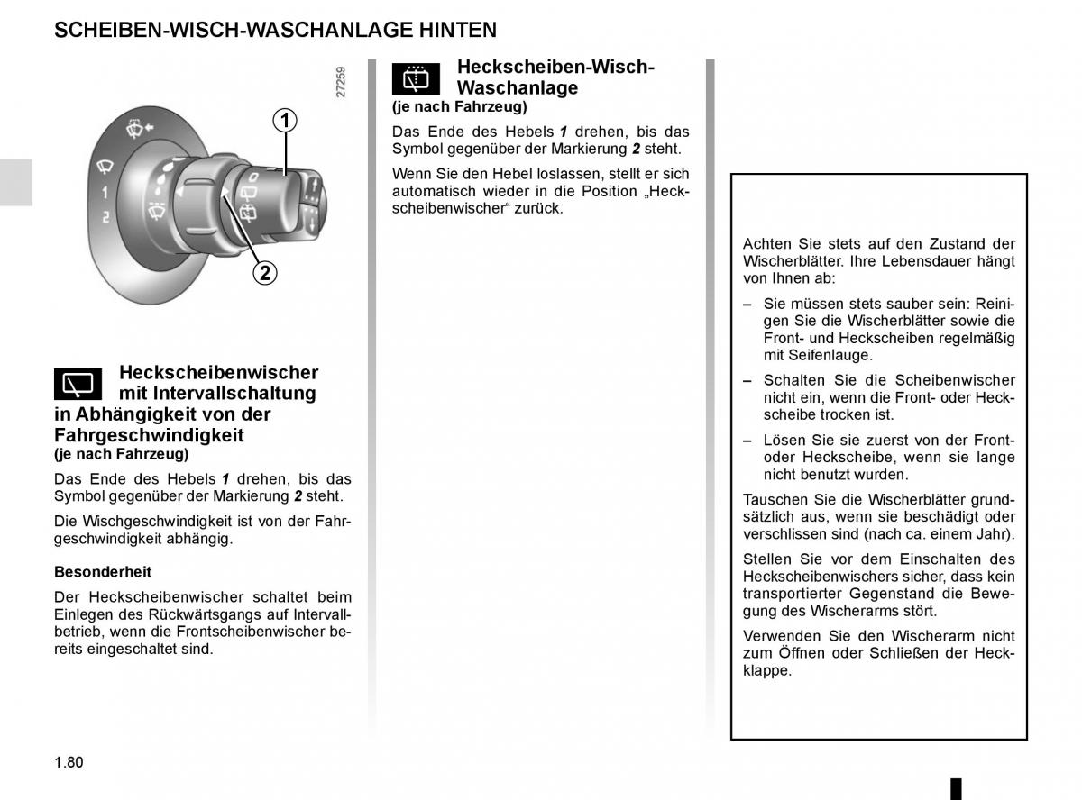 Renault Kangoo II 2 Handbuch / page 86