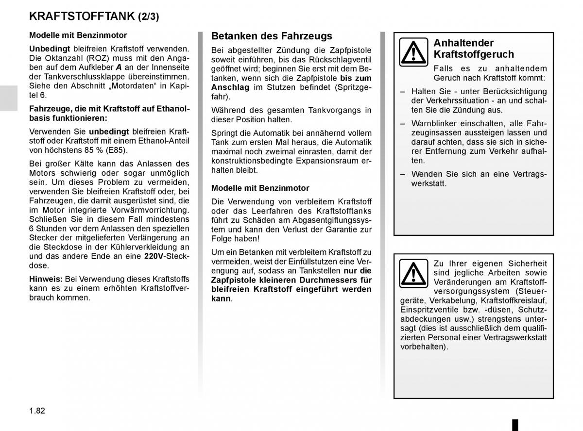 Renault Kangoo II 2 Handbuch / page 88