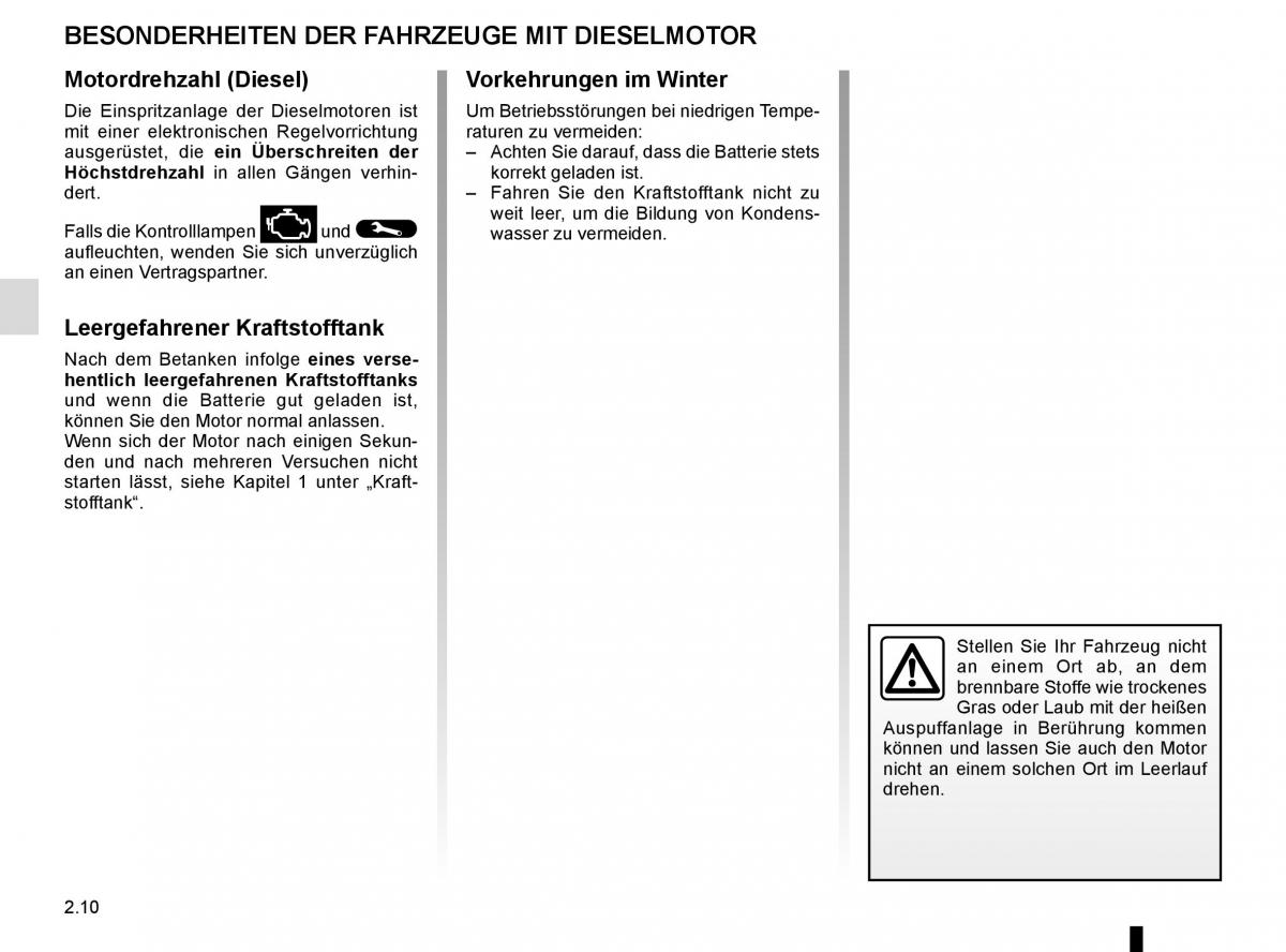 Renault Kangoo II 2 Handbuch / page 100