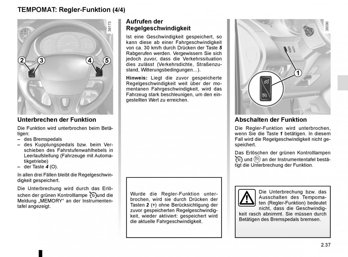 Renault Kangoo II 2 Handbuch / page 127