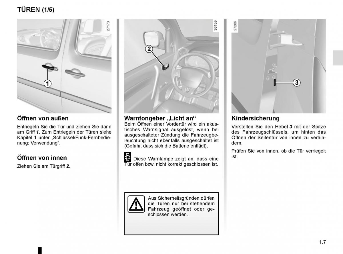 Renault Kangoo II 2 Handbuch / page 13