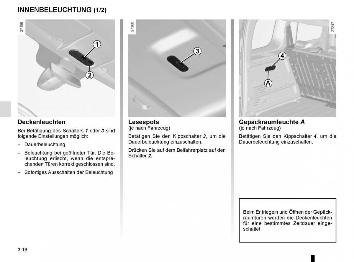 Renault Kangoo II 2 Handbuch / page 148