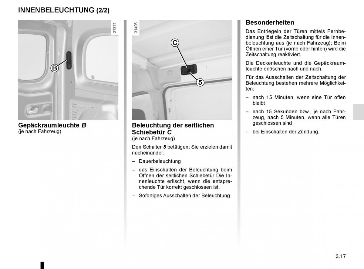 Renault Kangoo II 2 Handbuch / page 149