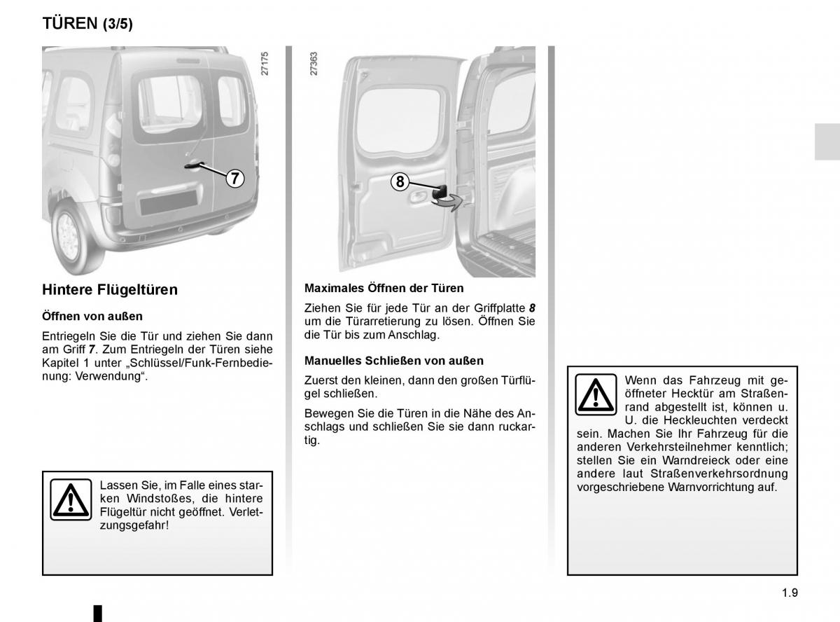 Renault Kangoo II 2 Handbuch / page 15