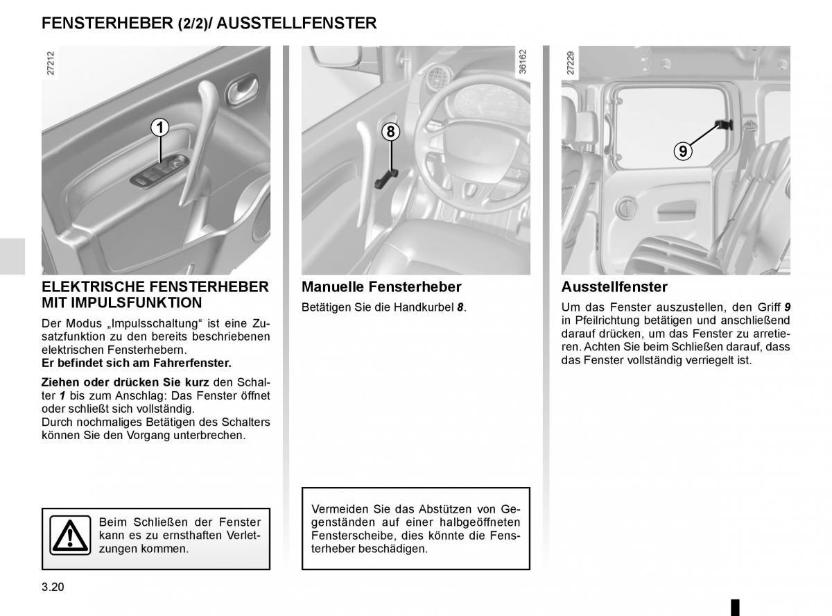 Renault Kangoo II 2 Handbuch / page 152