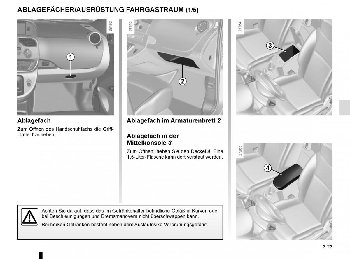 Renault Kangoo II 2 Handbuch / page 155