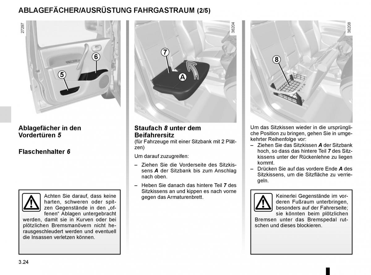 Renault Kangoo II 2 Handbuch / page 156