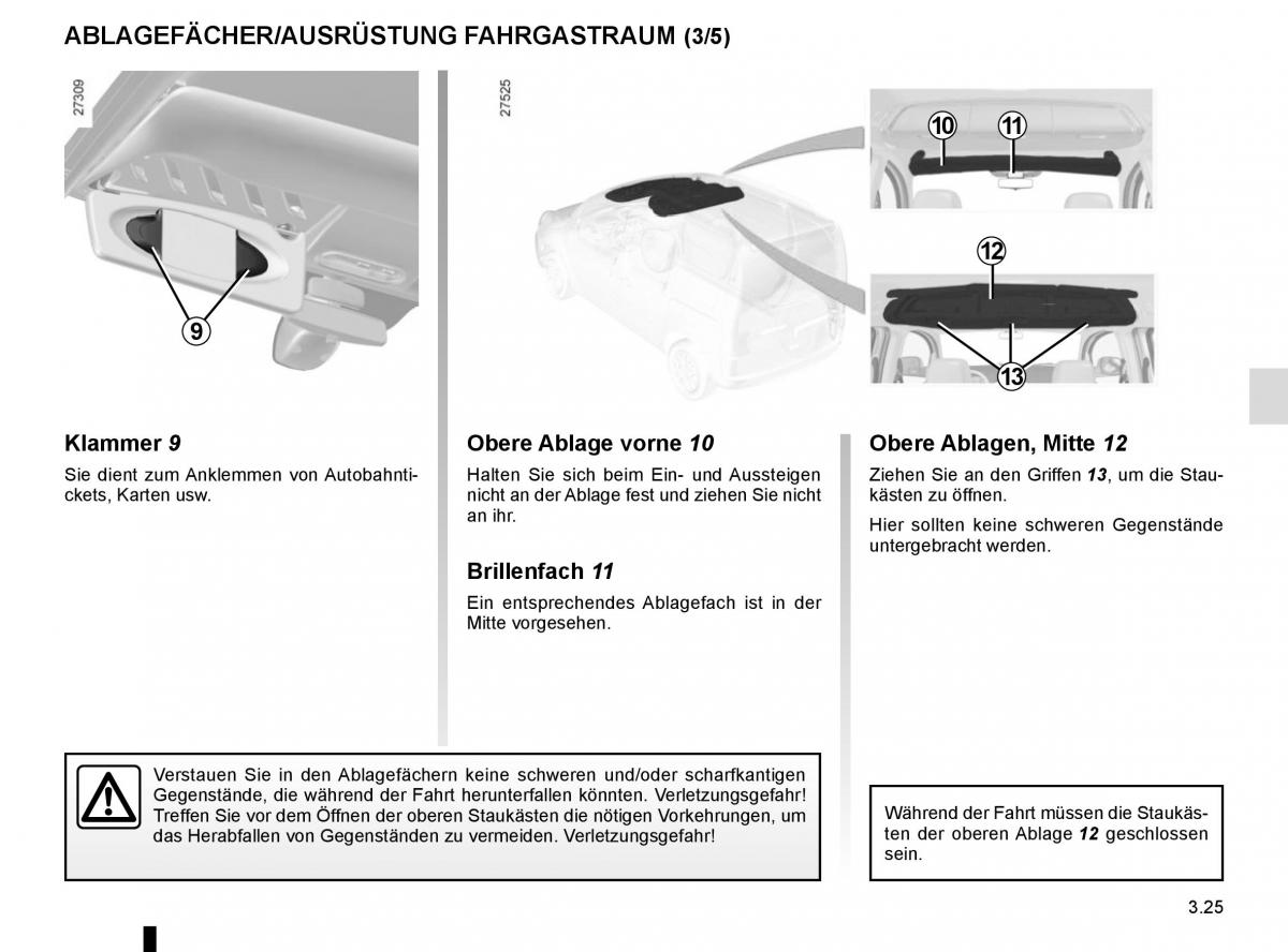 Renault Kangoo II 2 Handbuch / page 157