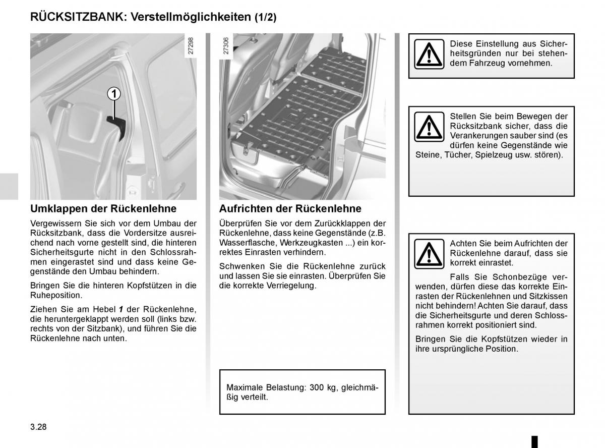 Renault Kangoo II 2 Handbuch / page 160