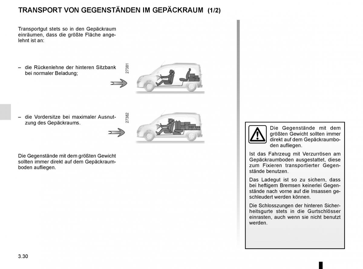 Renault Kangoo II 2 Handbuch / page 162