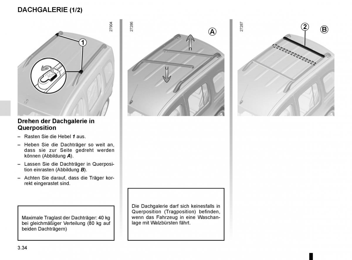 Renault Kangoo II 2 Handbuch / page 166