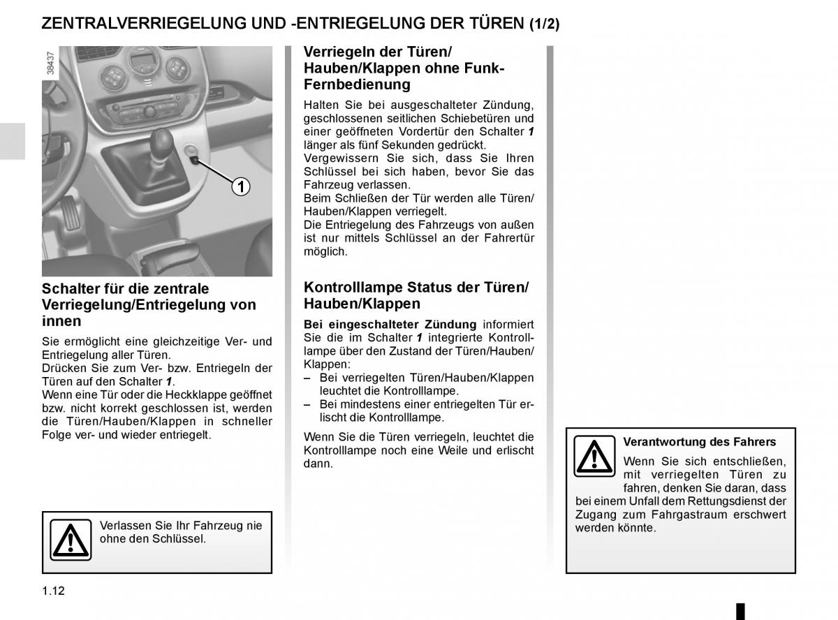 Renault Kangoo II 2 Handbuch / page 18