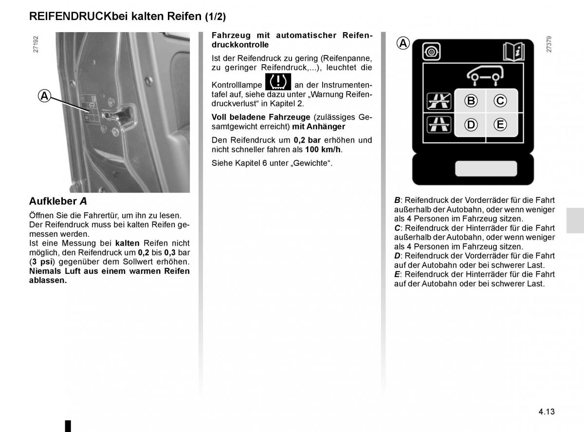 Renault Kangoo II 2 Handbuch / page 181