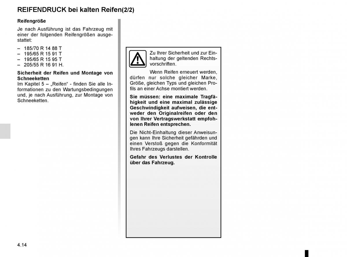 Renault Kangoo II 2 Handbuch / page 182