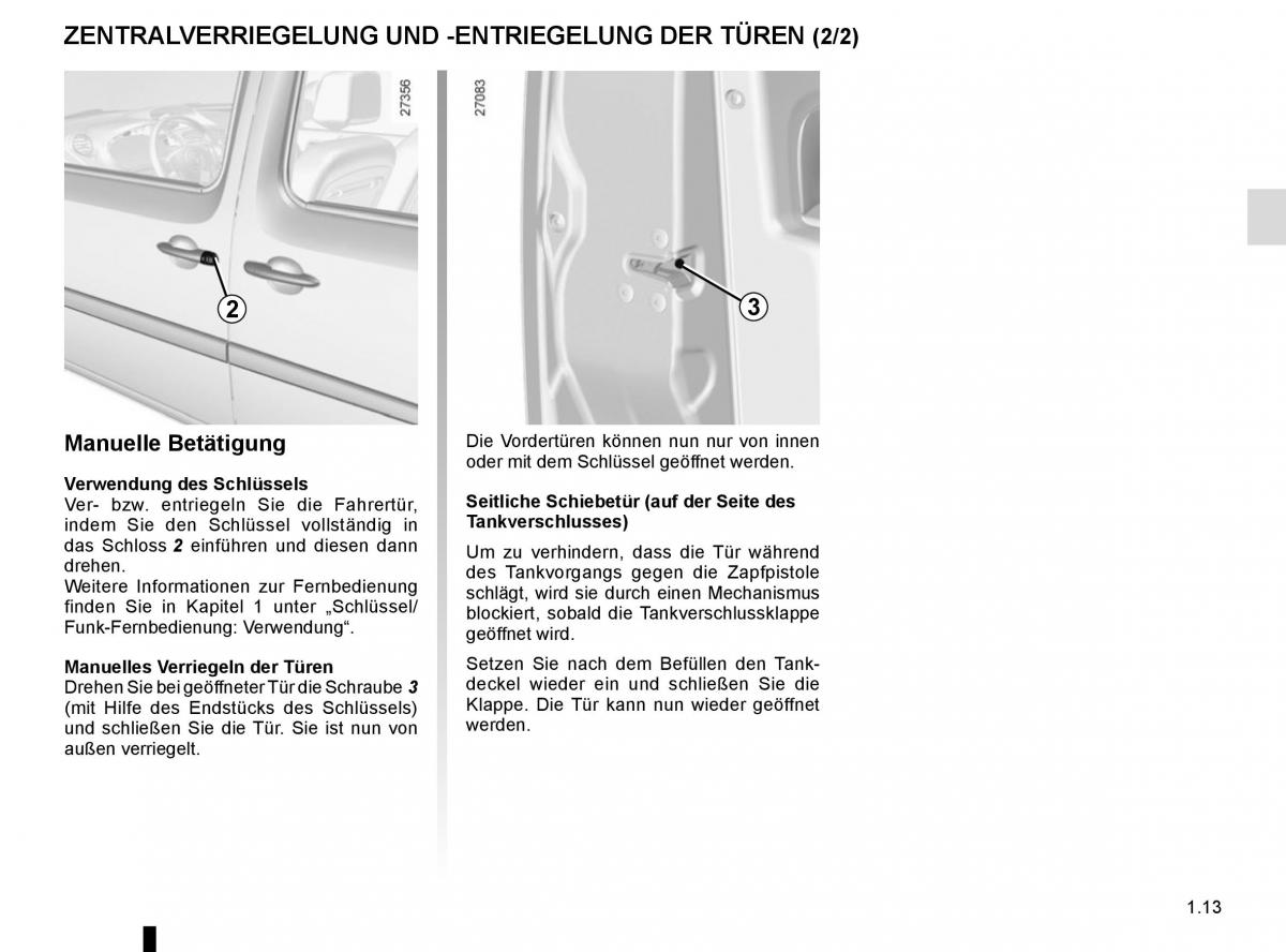 Renault Kangoo II 2 Handbuch / page 19