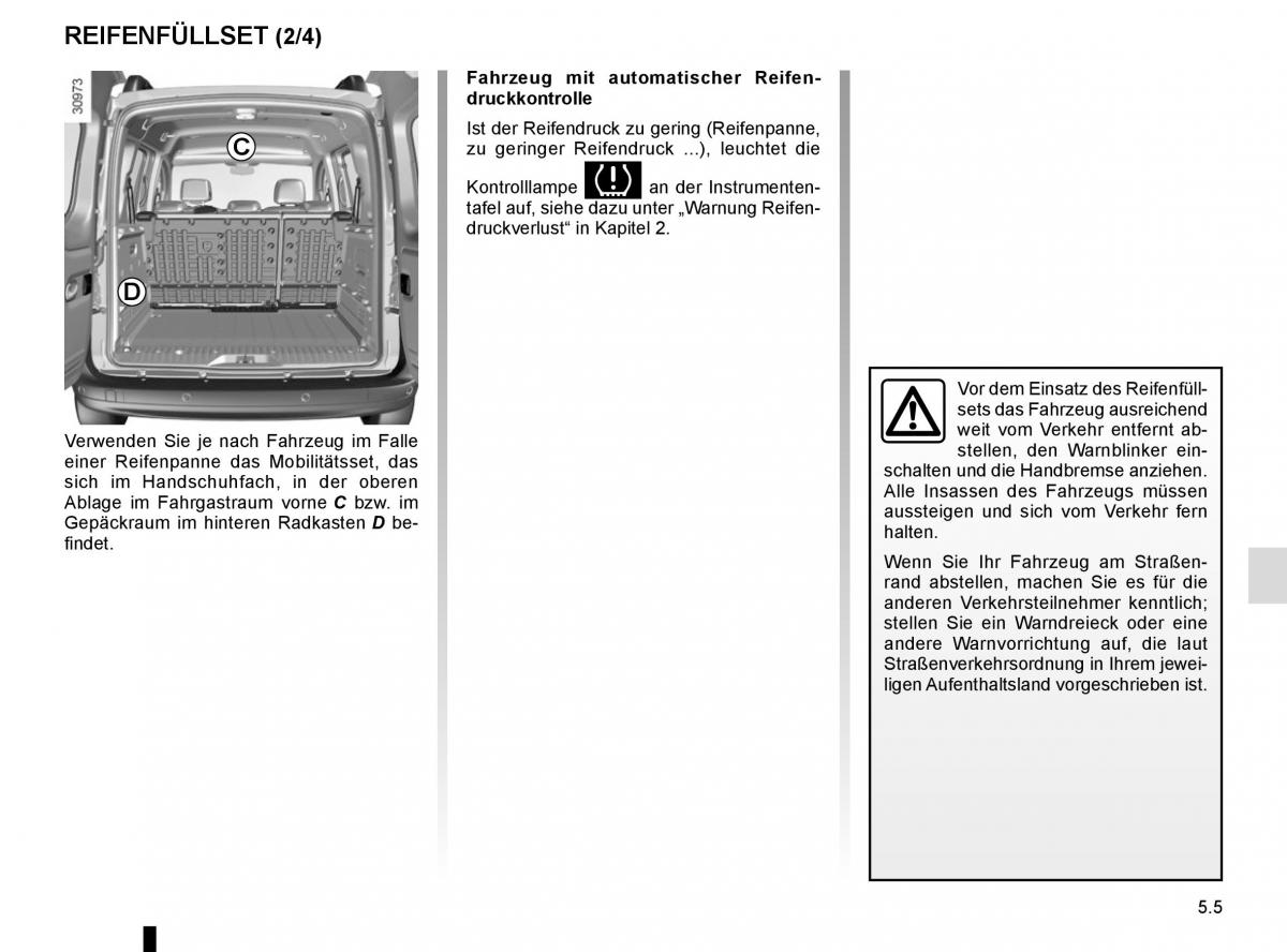 Renault Kangoo II 2 Handbuch / page 191