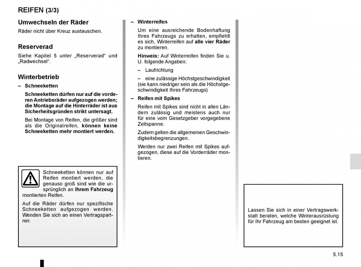 Renault Kangoo II 2 Handbuch / page 201