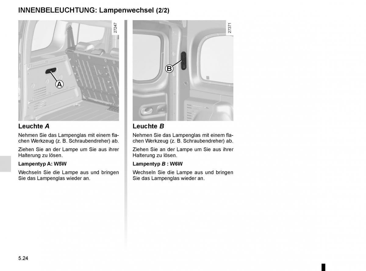 Renault Kangoo II 2 Handbuch / page 210