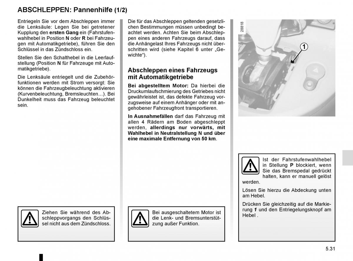 Renault Kangoo II 2 Handbuch / page 217