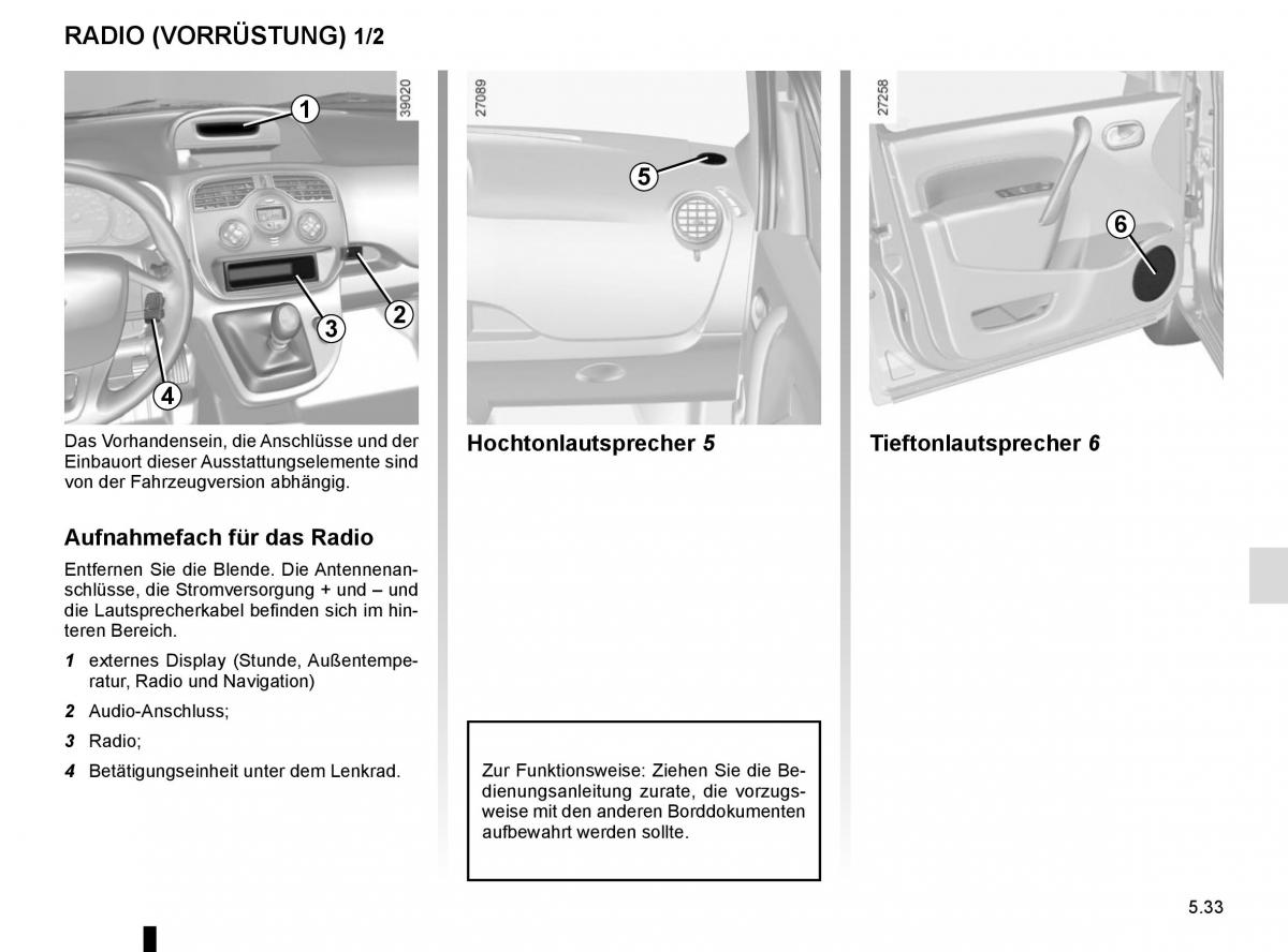 Renault Kangoo II 2 Handbuch / page 219