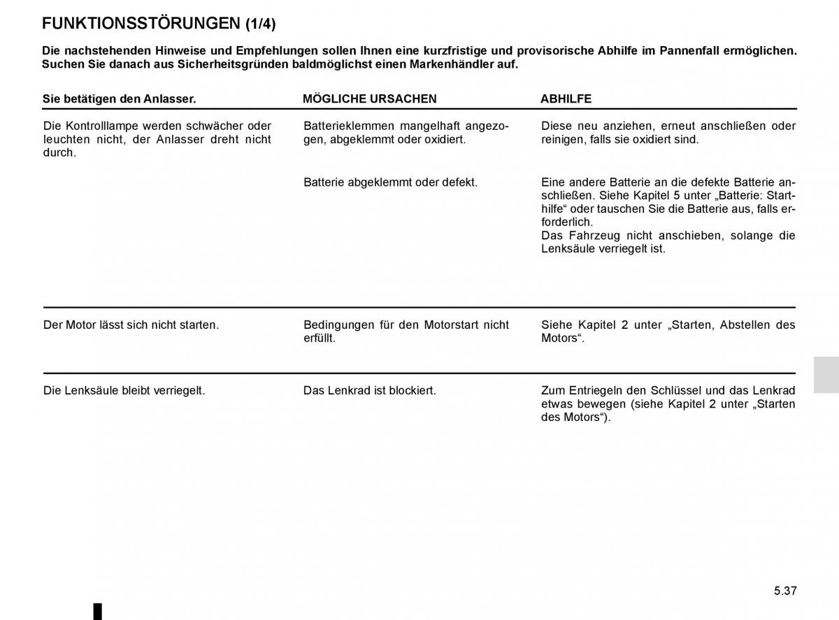 Renault Kangoo II 2 Handbuch / page 223