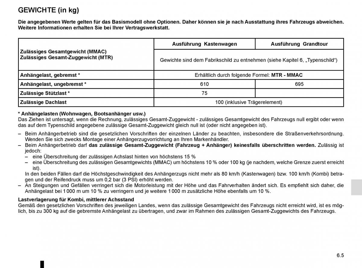 Renault Kangoo II 2 Handbuch / page 231