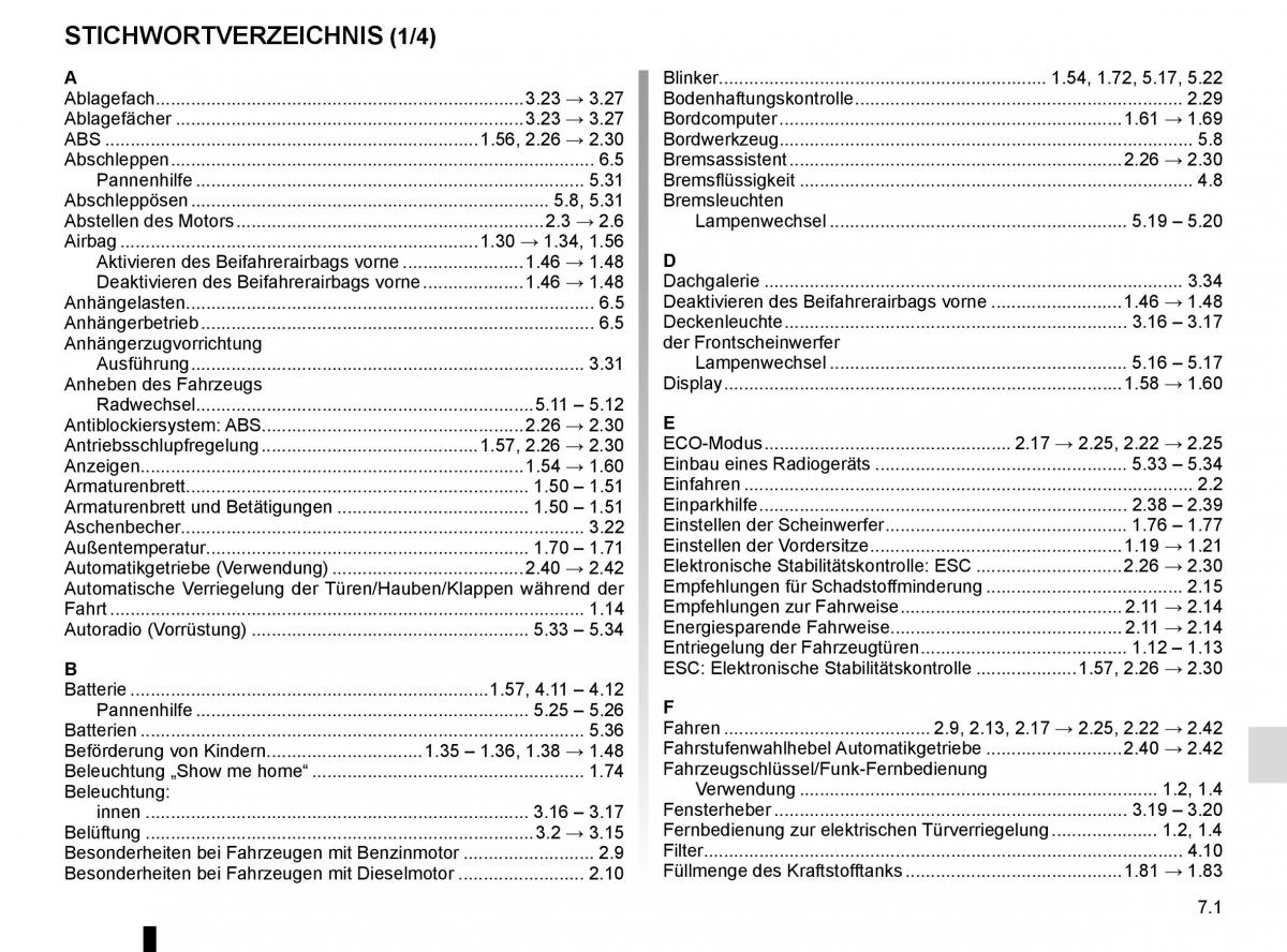 Renault Kangoo II 2 Handbuch / page 247