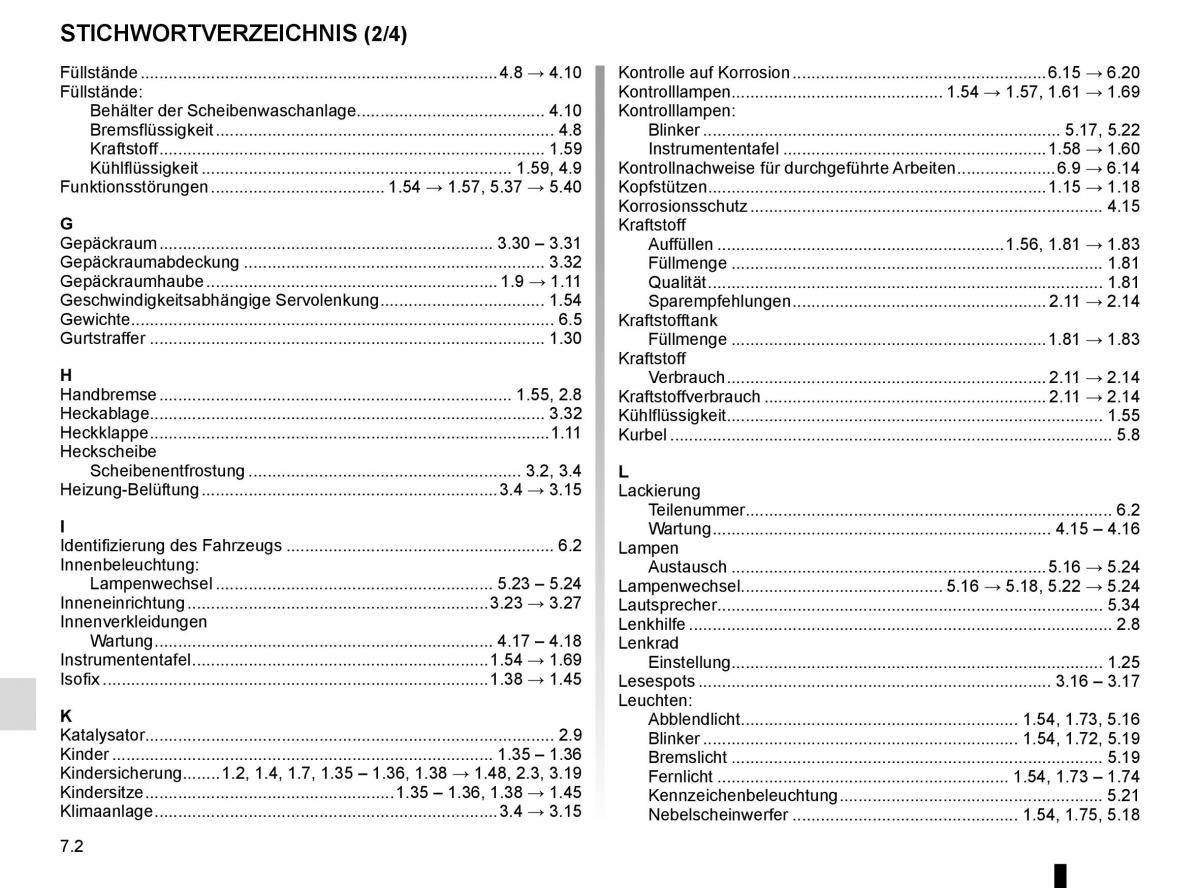 Renault Kangoo II 2 Handbuch / page 248