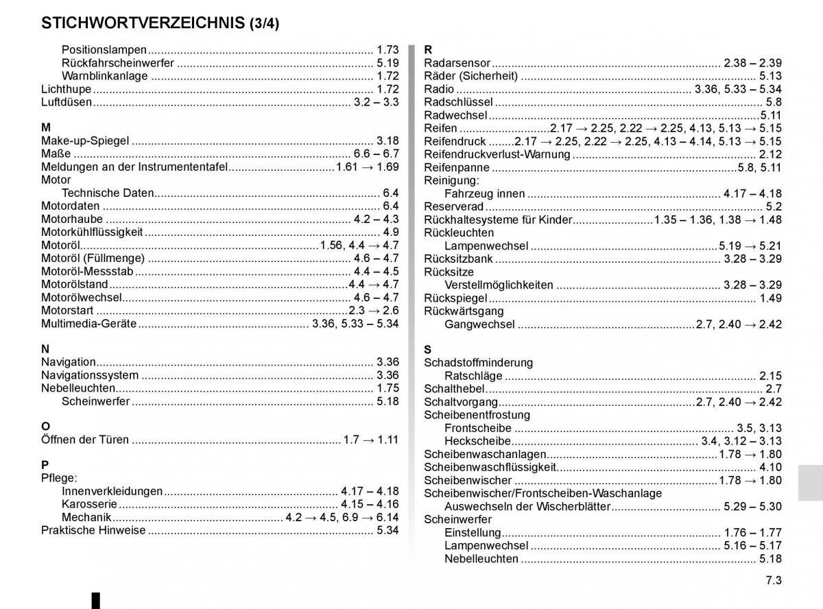 Renault Kangoo II 2 Handbuch / page 249