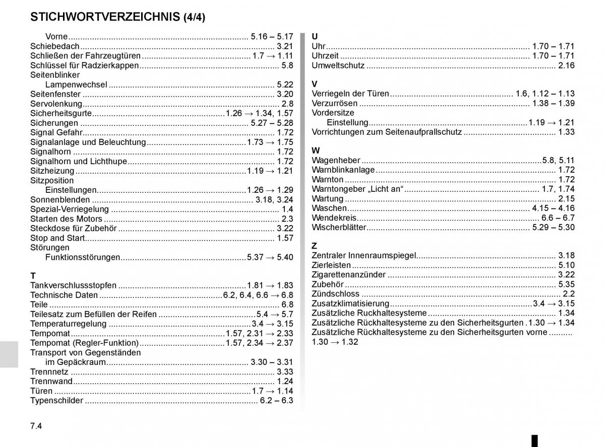 Renault Kangoo II 2 Handbuch / page 250