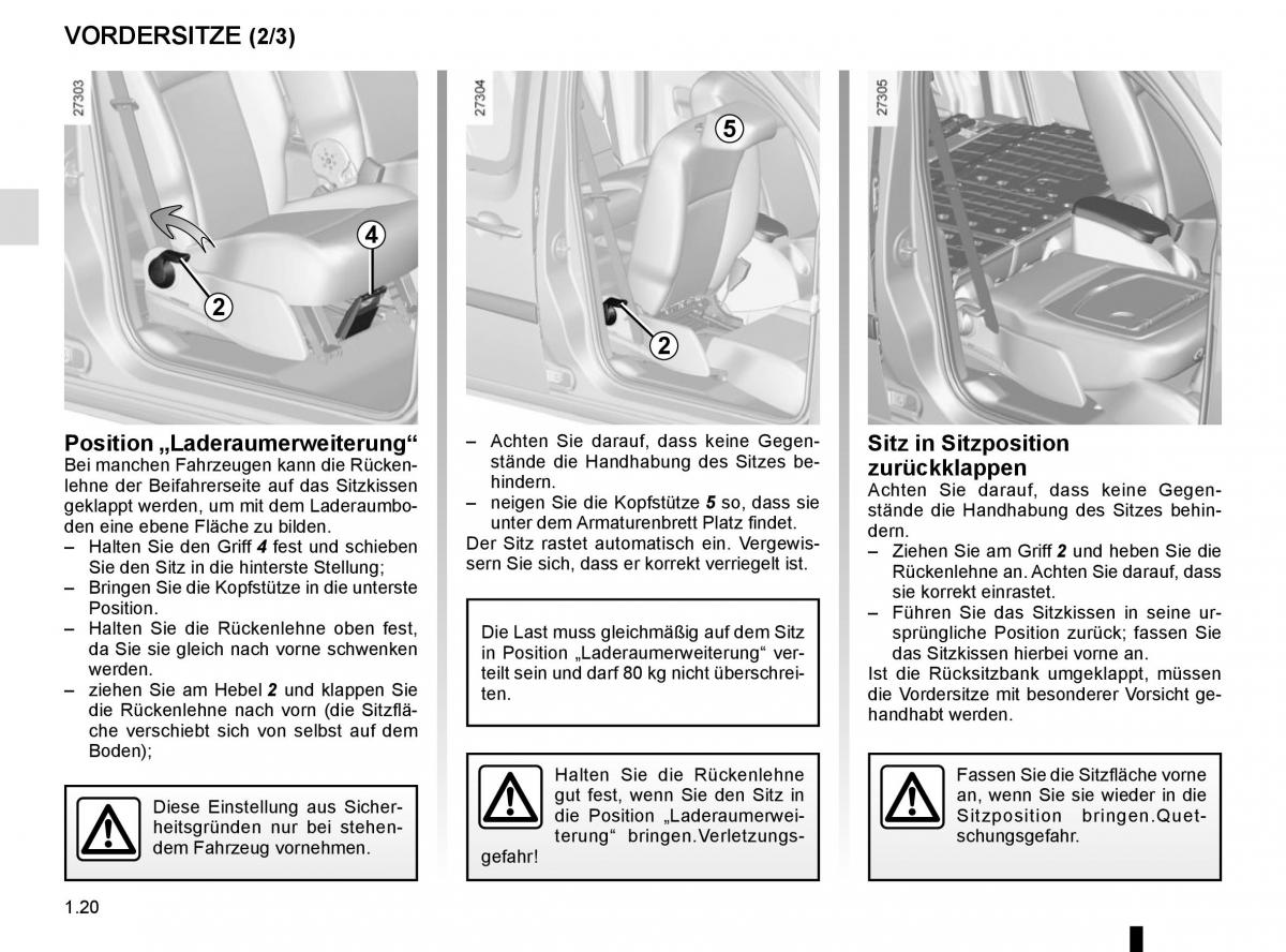 Renault Kangoo II 2 Handbuch / page 26